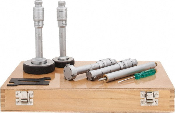 SPI 10-730-0 Mechanical Inside Micrometer Set 0.8000 to 1.6000" Range, 1 Extension Rod