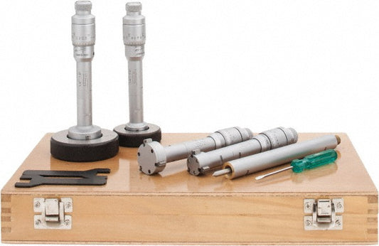 SPI 10-730-0 Mechanical Inside Micrometer Set 0.8000 to 1.6000" Range, 1 Extension Rod