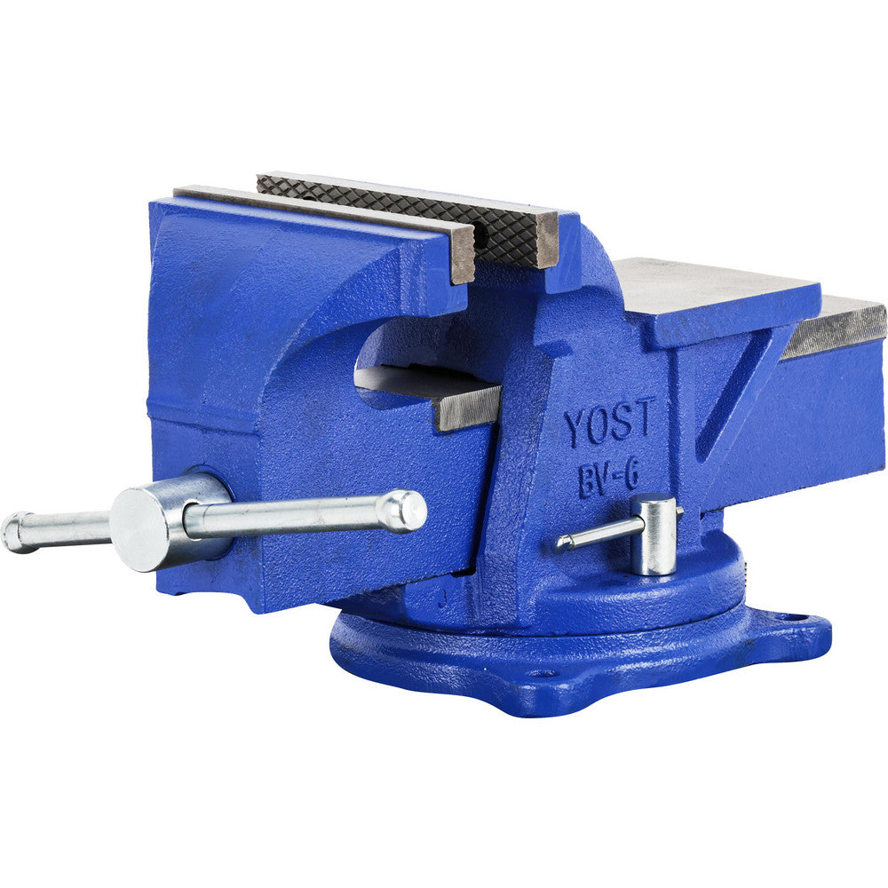 Gibraltar 56543 Bench Vises Jaw Width (Inch) 6  Throat Depth (Inch) 3  Base Motion Type Swivel  Base Attachment Type Bolt Down  Material Cast Iron  Overall Length (Decimal Inch) 15.0000
