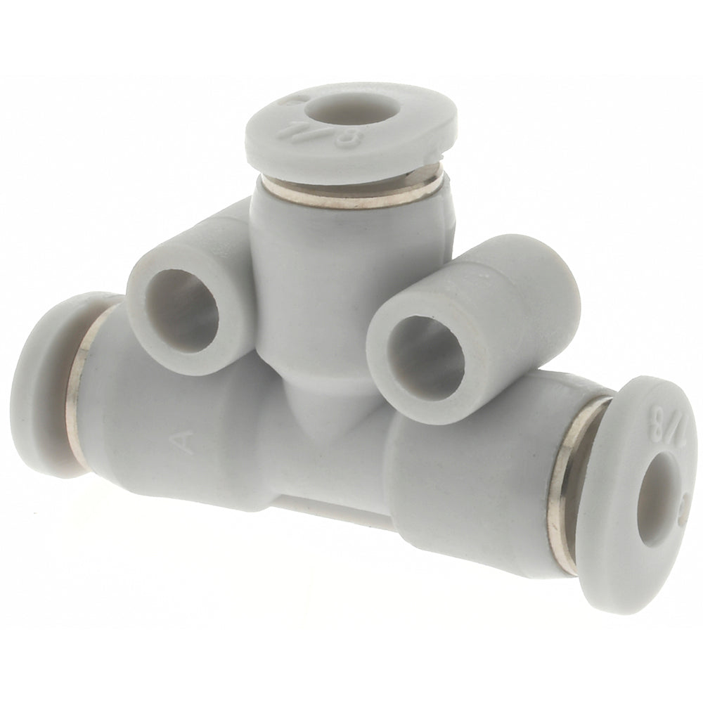 Norgren M20600100 Push-To-Connect Tube to Tube Tube Fitting Union Tee, 1/8" OD