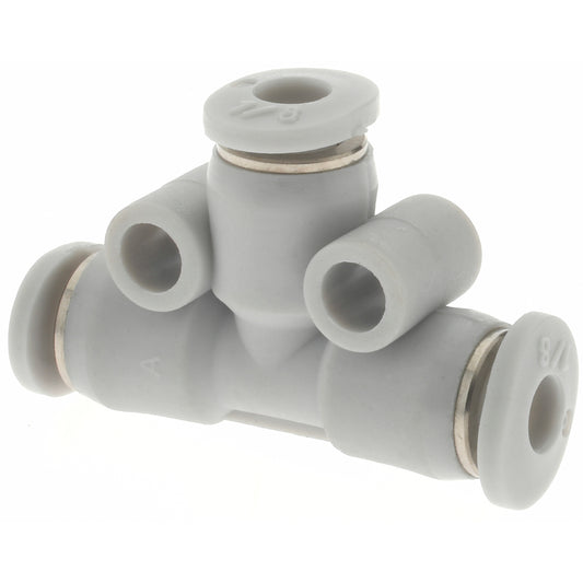 Norgren M20600100 Push-To-Connect Tube to Tube Tube Fitting Union Tee, 1/8" OD