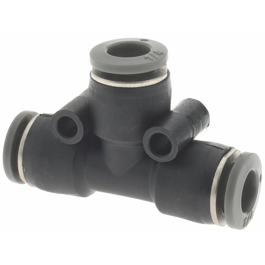 Norgren C20600400 Push-To-Connect Tube to Tube Tube Fitting Union Tee, 1/4" OD