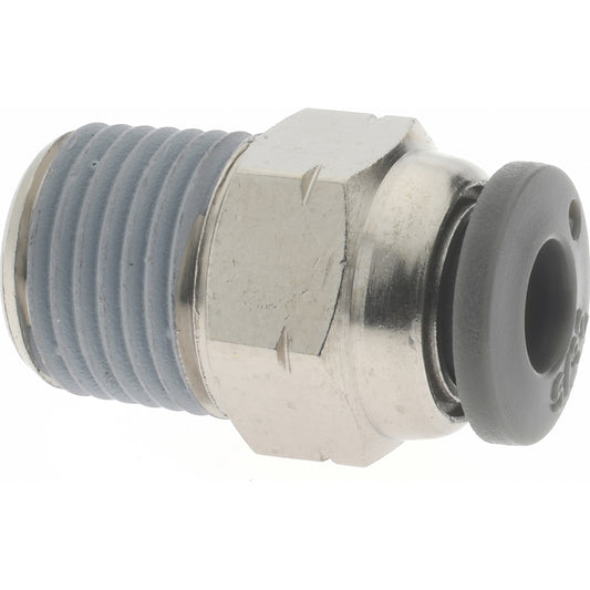 Norgren C24250218 Push-To-Connect Tube to Male & Tube to Male NPT Tube Fitting Adapter, Straight, 1/8" Thread, 5/32" OD