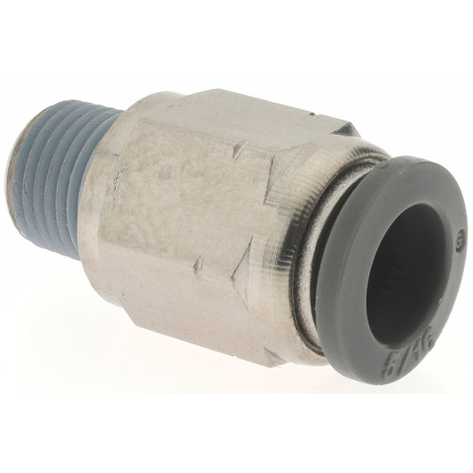 Norgren C24250518 Push-To-Connect Tube to Male & Tube to Male NPT Tube Fitting Adapter, Straight, 1/8" Thread, 5/16" OD