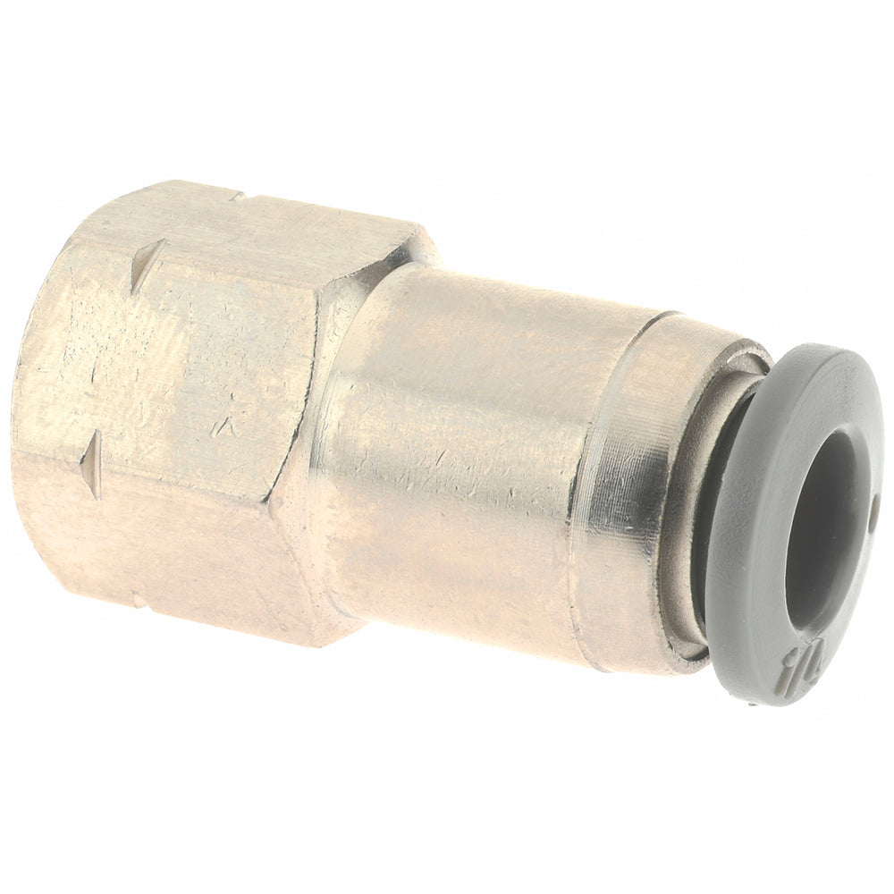 Norgren C24260418 Push-To-Connect Tube to Female & Tube to Female NPT Tube Fitting Adapter, Straight, 1/8" Thread, 1/4" OD