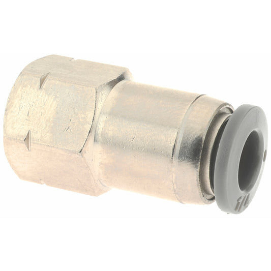 Norgren C24260418 Push-To-Connect Tube to Female & Tube to Female NPT Tube Fitting Adapter, Straight, 1/8" Thread, 1/4" OD