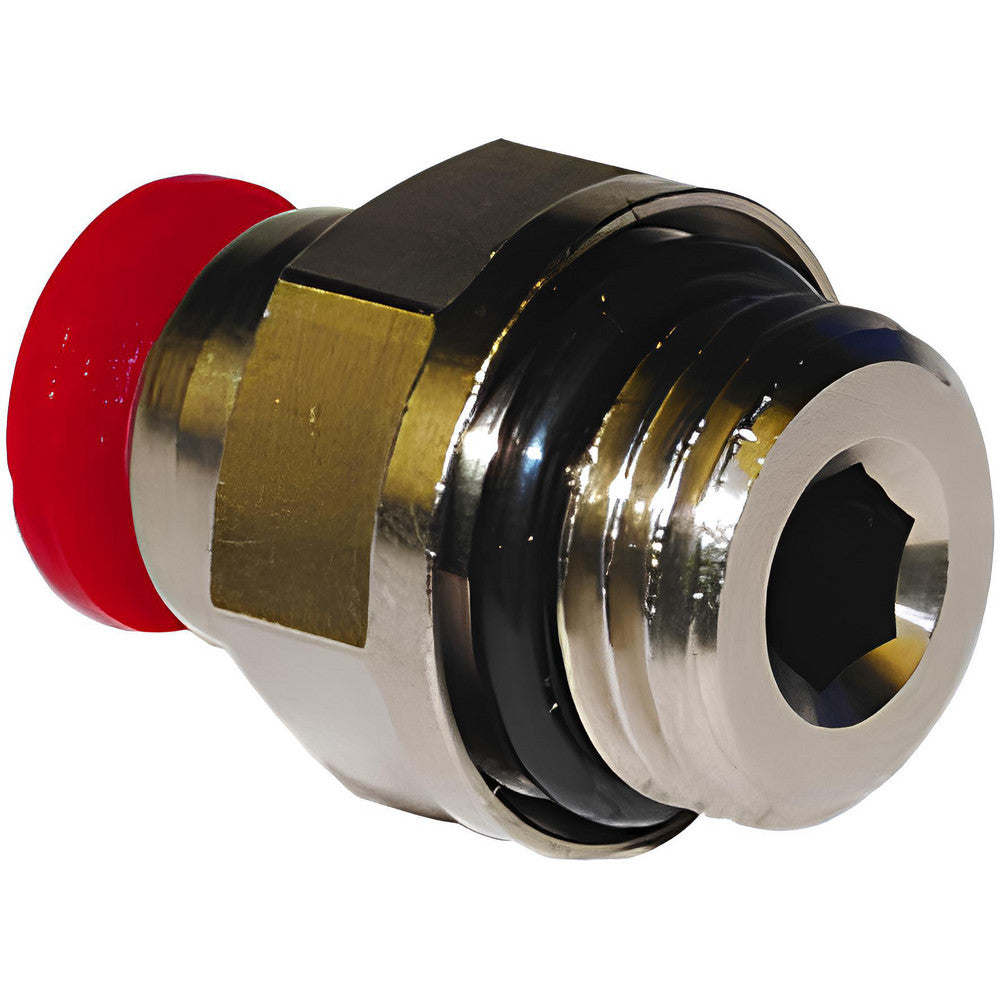 Norgren C02250618 Push-To-Connect Tube to Male & Tube to Male BSPP Tube Fitting ISO G Male Connector, Straight, 1/8" Thread