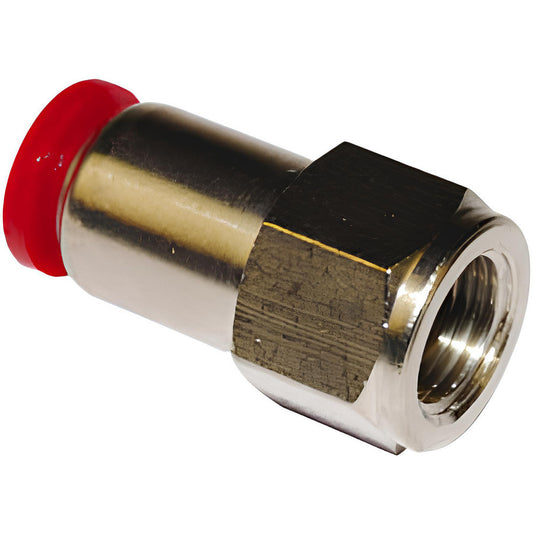 Norgren C02260418 Push-To-Connect Tube to Female & Tube to Female BSPP Tube Fitting Female Adapter, Straight, 1/8" Thread