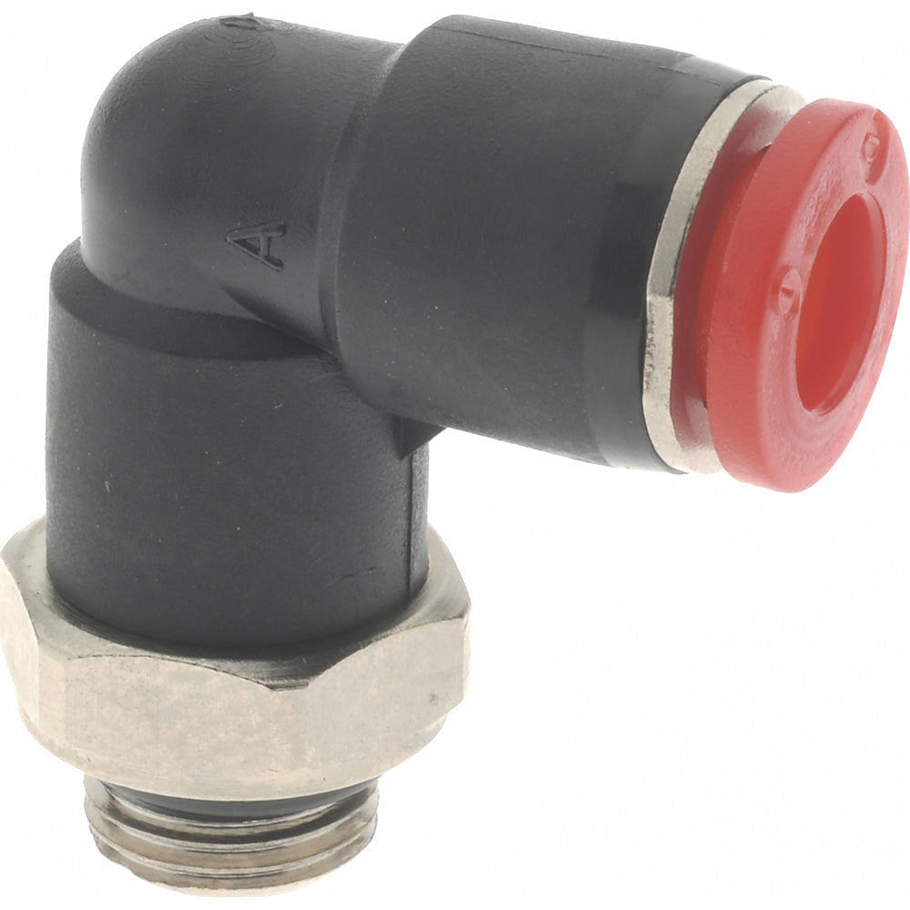 Norgren C02470618 Push-To-Connect Tube to Male & Tube to Male BSPP Tube Fitting 90 &deg Swivel Elbow, 1/8" Thread