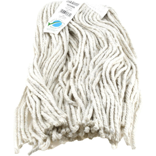 Pro-Source 00352005 Wet Mop Cut Clamp Jaw, X-Small, White Mop, Cotton