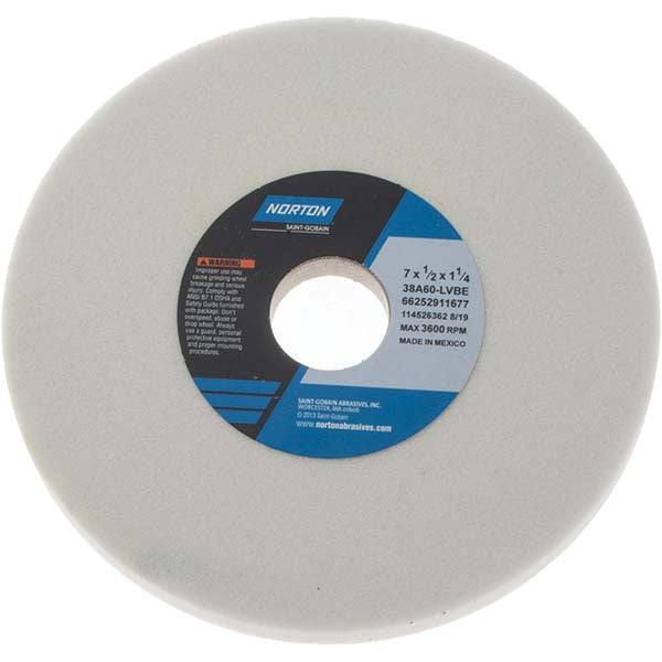 Norton 66252911677 Surface Grinding Wheel 7" Dia, 1/2" Thick, 1-1/4" Hole, 60 Grit, L Hardness