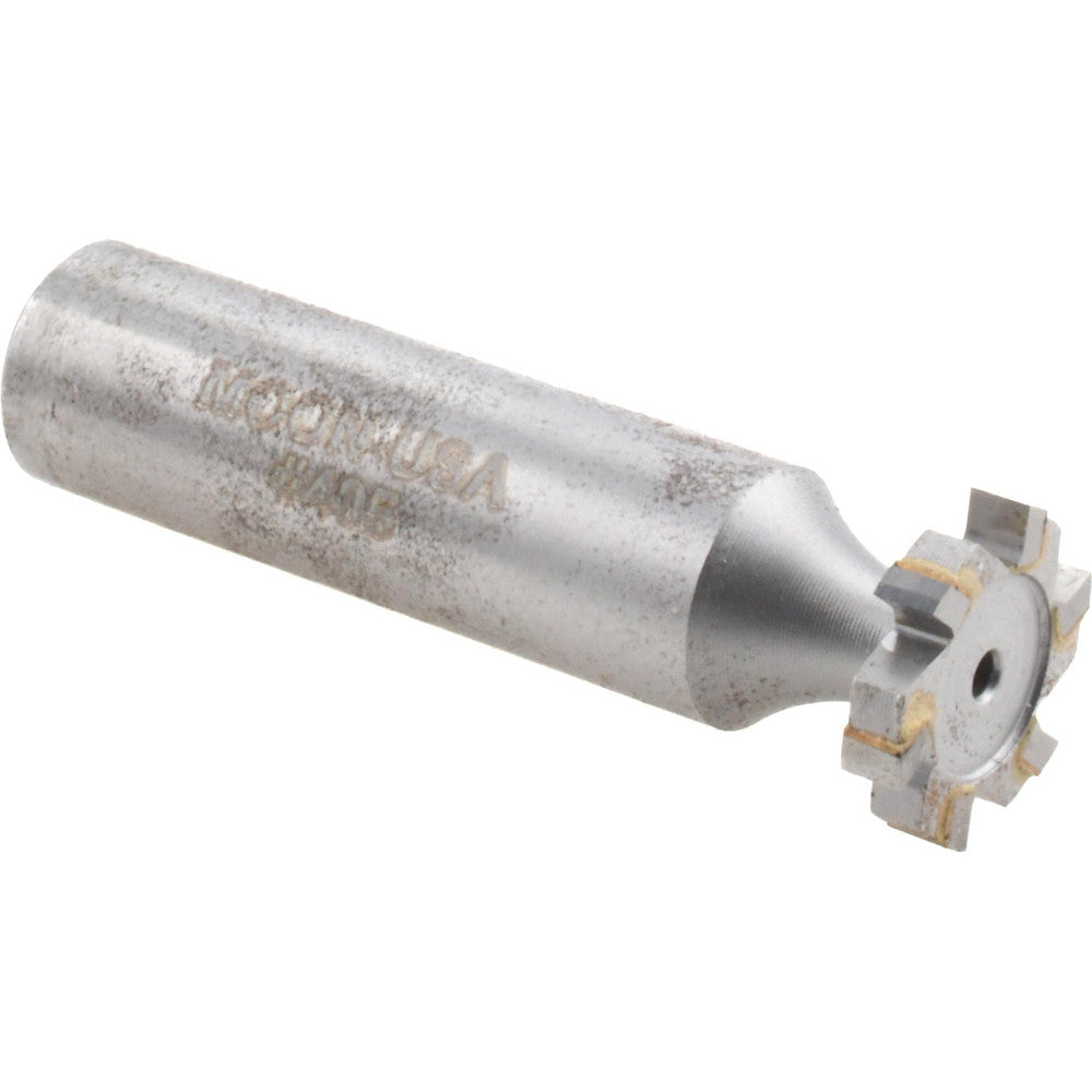 Made in USA Milling Cutters TC405 Woodruff Keyseat Cutter 0.625" Cut Dia, 0.125" Cut Width, 1/2" Shank Dia, Straight Tooth