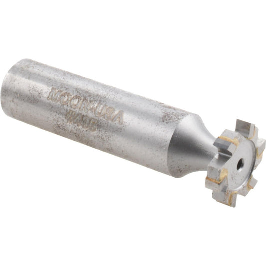Made in USA Milling Cutters TC405 Woodruff Keyseat Cutter 0.625" Cut Dia, 0.125" Cut Width, 1/2" Shank Dia, Straight Tooth