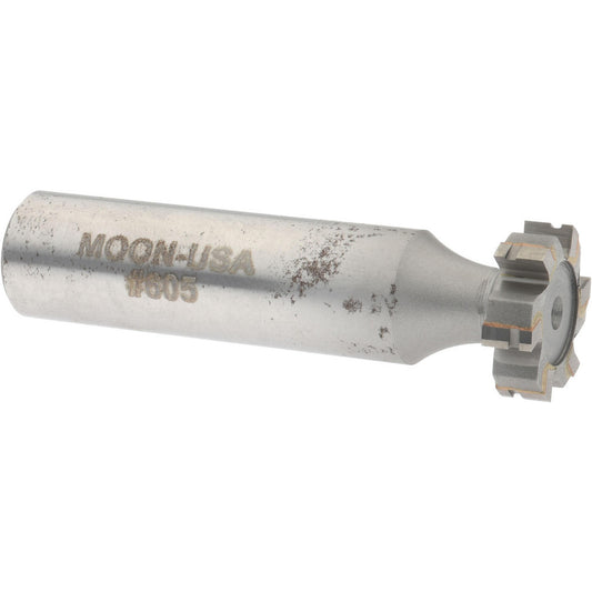 Made in USA Milling Cutters TC605 Woodruff Keyseat Cutter 0.625" Cut Dia, 0.1875" Cut Width, 1/2" Shank Dia, Straight Tooth