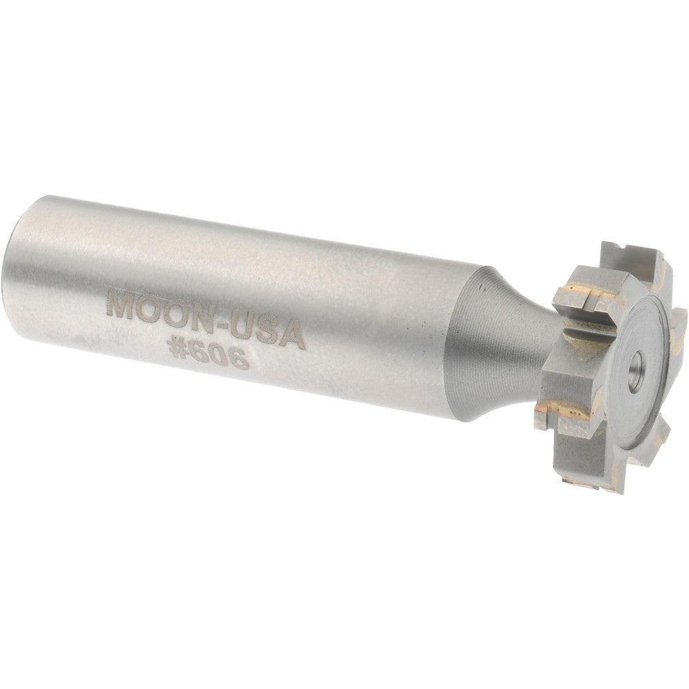 Made in USA Milling Cutters TC606 Woodruff Keyseat Cutter 0.75" Cut Dia, 0.1875" Cut Width, 1/2" Shank Dia, Straight Tooth