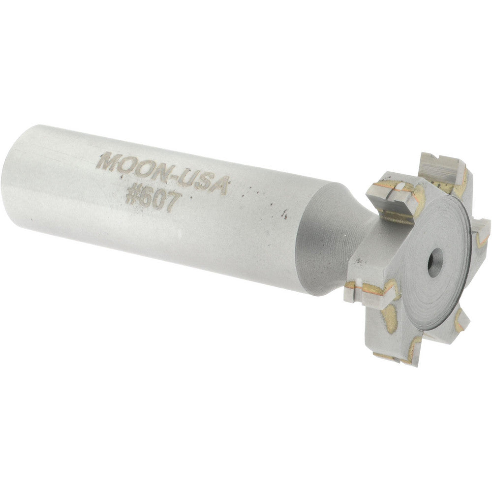 Made in USA Milling Cutters TC607 Woodruff Keyseat Cutter 0.875" Cut Dia, 0.1875" Cut Width, 1/2" Shank Dia, Straight Tooth