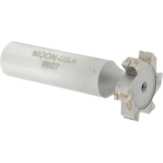 Made in USA Milling Cutters TC607 Woodruff Keyseat Cutter 0.875" Cut Dia, 0.1875" Cut Width, 1/2" Shank Dia, Straight Tooth