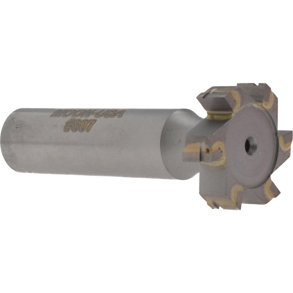 Made in USA Milling Cutters TC807 Woodruff Keyseat Cutter 0.875" Cut Dia, 0.25" Cut Width, 1/2" Shank Dia, Straight Tooth