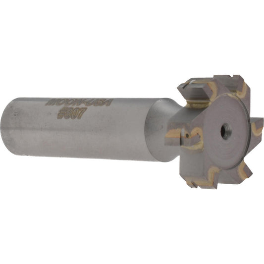 Made in USA Milling Cutters TC807 Woodruff Keyseat Cutter 0.875" Cut Dia, 0.25" Cut Width, 1/2" Shank Dia, Straight Tooth