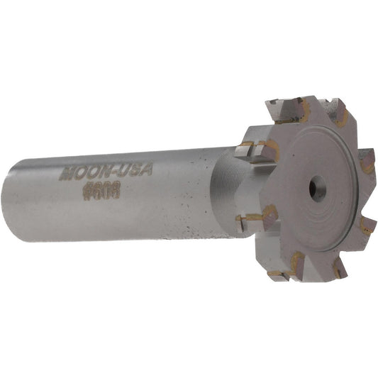Made in USA Milling Cutters TC608 Woodruff Keyseat Cutter 1" Cut Dia, 0.1875" Cut Width, 1/2" Shank Dia, Straight Tooth