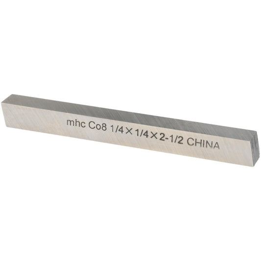 Value Collection 460-6033 Tool Bit Blank 1/4" Wide, 1/4" High, 2-1/2" OAL, M42 Cobalt, Square