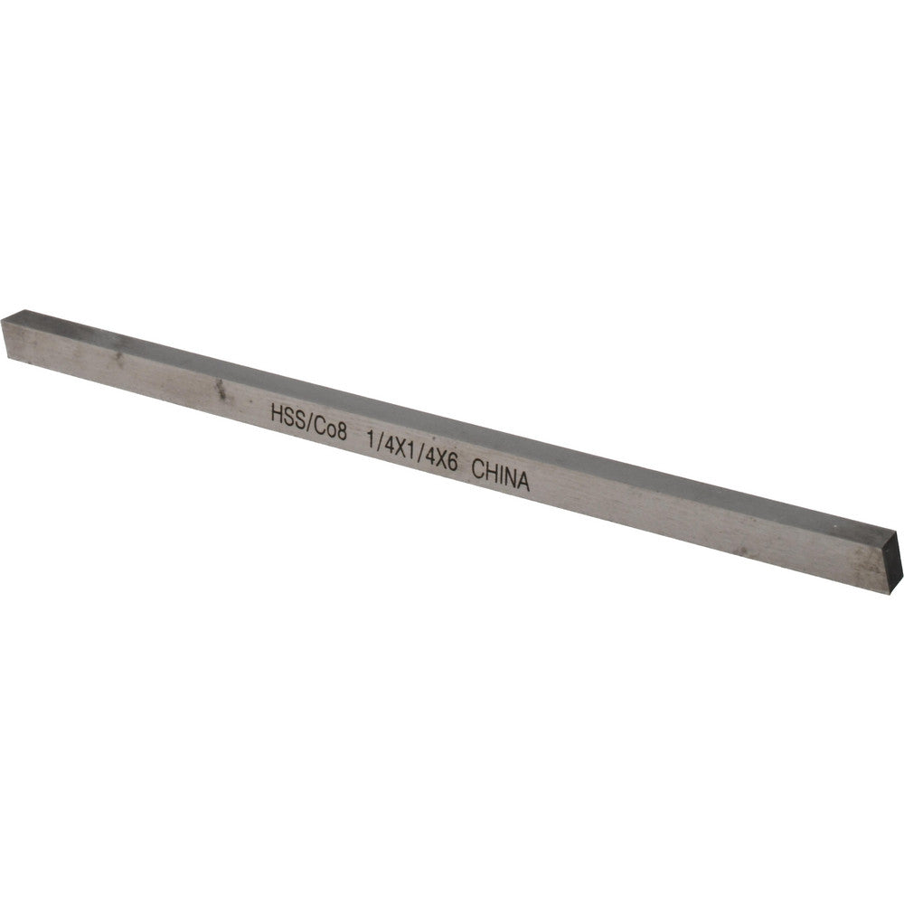 Value Collection 460-6160 Tool Bit Blank 1/4" Wide, 1/4" High, 6" OAL, M42 Cobalt, Square