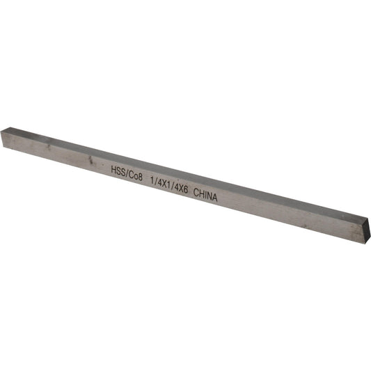 Value Collection 460-6160 Tool Bit Blank 1/4" Wide, 1/4" High, 6" OAL, M42 Cobalt, Square