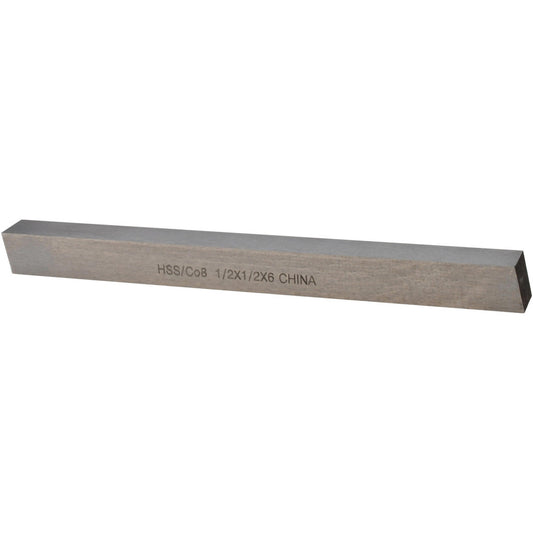 Value Collection 460-6400 Tool Bit Blank 1/2" Wide, 1/2" High, 6" OAL, M42 Cobalt, Square