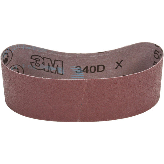 3M 7100231529 Abrasive Belt 4" Wide, 132" Long, 80 Grit, Aluminum Oxide