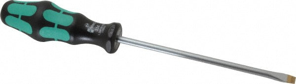 Wera 05110010001 Slotted Screwdriver 1/4" Width, 10" OAL, 6" Blade Length