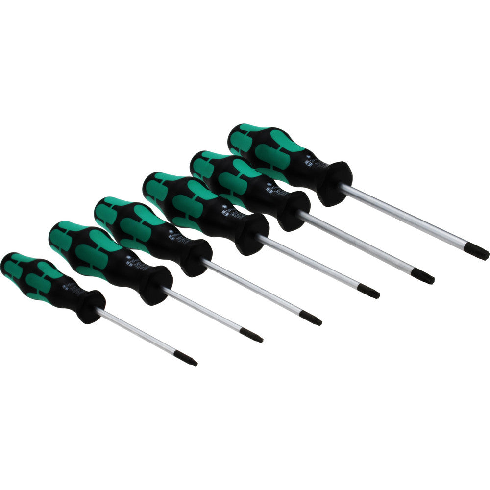 Wera 05028062001 6 Piece T10 to T40 Ergonomic Handle Torx Driver Set