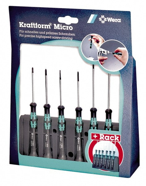 Wera 05118152001 Screwdriver Set 6 Pc, Phillips & Slotted