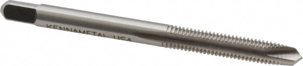 Kennametal 4131165 Spiral Point Tap #10-32 UNF, 2 Flutes, Plug Chamfer, HSS, Bright/Uncoated Coated