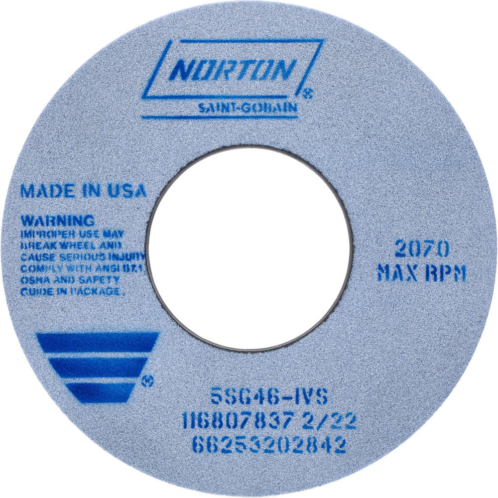 Norton 66253202842 Surface Grinding Wheel 12" Dia, 1-1/2" Thick, 5" Hole, 46 Grit, I Hardness