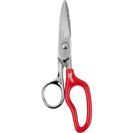 Milwaukee Tool 48-22-4049 Scissors & Shears Blade Material Stainless Steel  Handle Material Stainless Steel  Application Cutting electrical materials, specifically in low voltage applications.  Cutting Length 1.875in  Handle Type Extended  Handle Style Steel