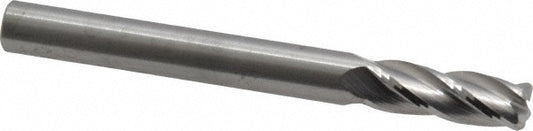 M.A. Ford 11125004 Corner Radius End Mill 1/4" Dia, 3/4" LOC, 0.045" Radius, 4 Flutes, Solid Carbide