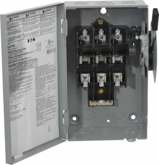 Eaton Cutler-Hammer DG321NGB Safety Switch NEMA 1, 30 Amp, 240VAC, Fused