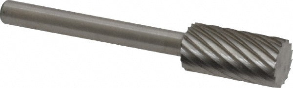 HTC TOOL & CUTTER CO. H-20 Abrasive Burr 1/4" Cut Dia, Cylinder With Flat End, Single Cut