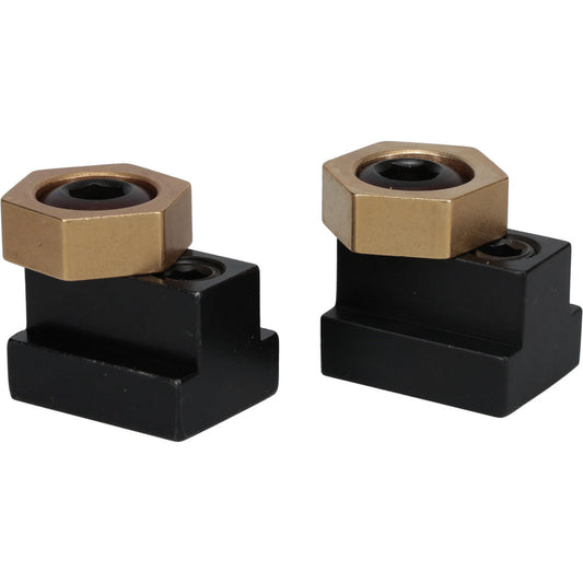 Mitee-Bite 10424 1" Brass Hex, 5/8" T-Slot, 1/2-13 Stud Thread, Symmetrical Hex Clamp