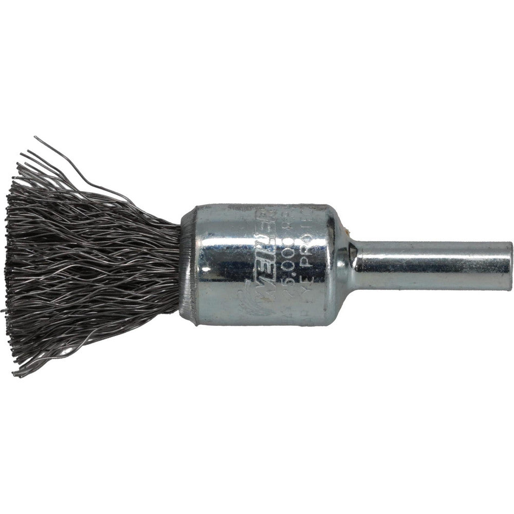 Weiler 90287 End Brushes 1/2" Dia, Steel, Crimped Wire