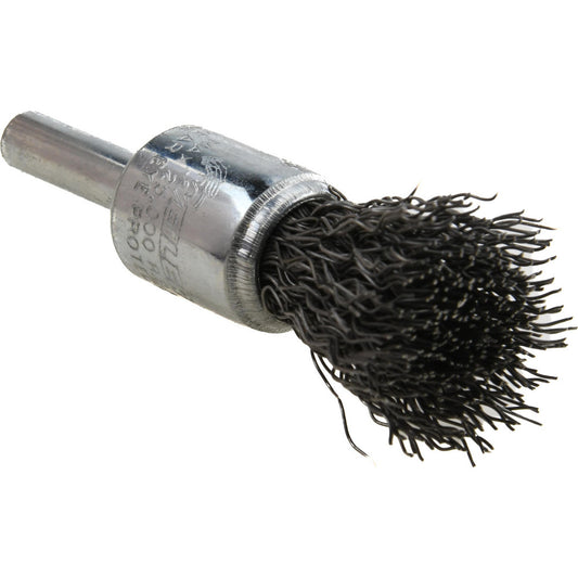 Weiler 90288 End Brushes 1/2" Dia, Steel, Crimped Wire