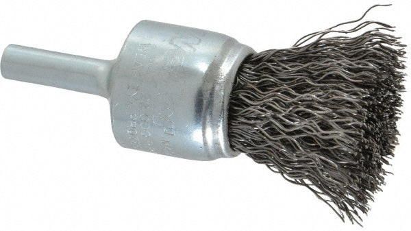Weiler 90290 End Brushes 3/4" Dia, Steel, Crimped Wire