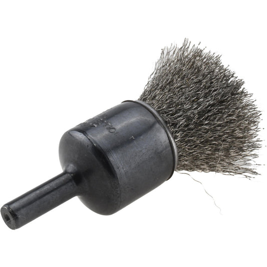 Weiler 90291 End Brushes 3/4" Dia, Stainless Steel, Crimped Wire