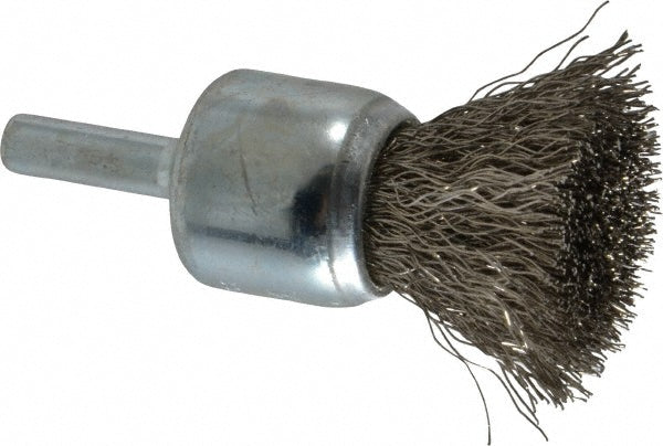 Weiler 90292 End Brushes 3/4" Dia, Stainless Steel, Crimped Wire
