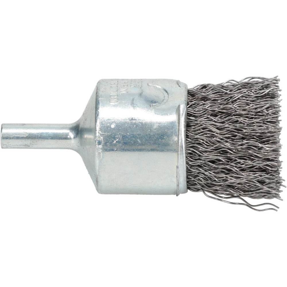 Weiler 90294 End Brush 1" Dia, Steel, Crimped Wire