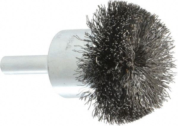 Weiler 90302 End Brushes 1-1/2" Dia, Steel, Crimped Wire