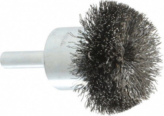 Weiler 90302 End Brushes 1-1/2" Dia, Steel, Crimped Wire