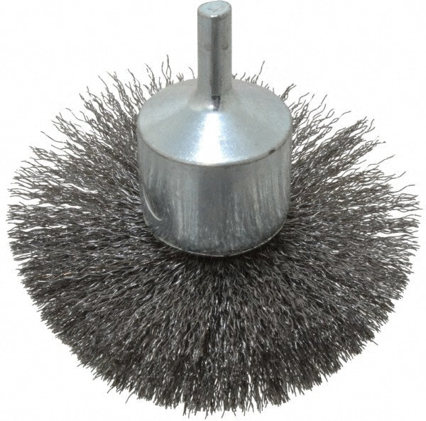 Weiler 90304 End Brushes 3" Dia, Steel, Crimped Wire