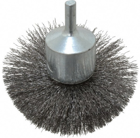 Weiler 90304 End Brushes 3" Dia, Steel, Crimped Wire