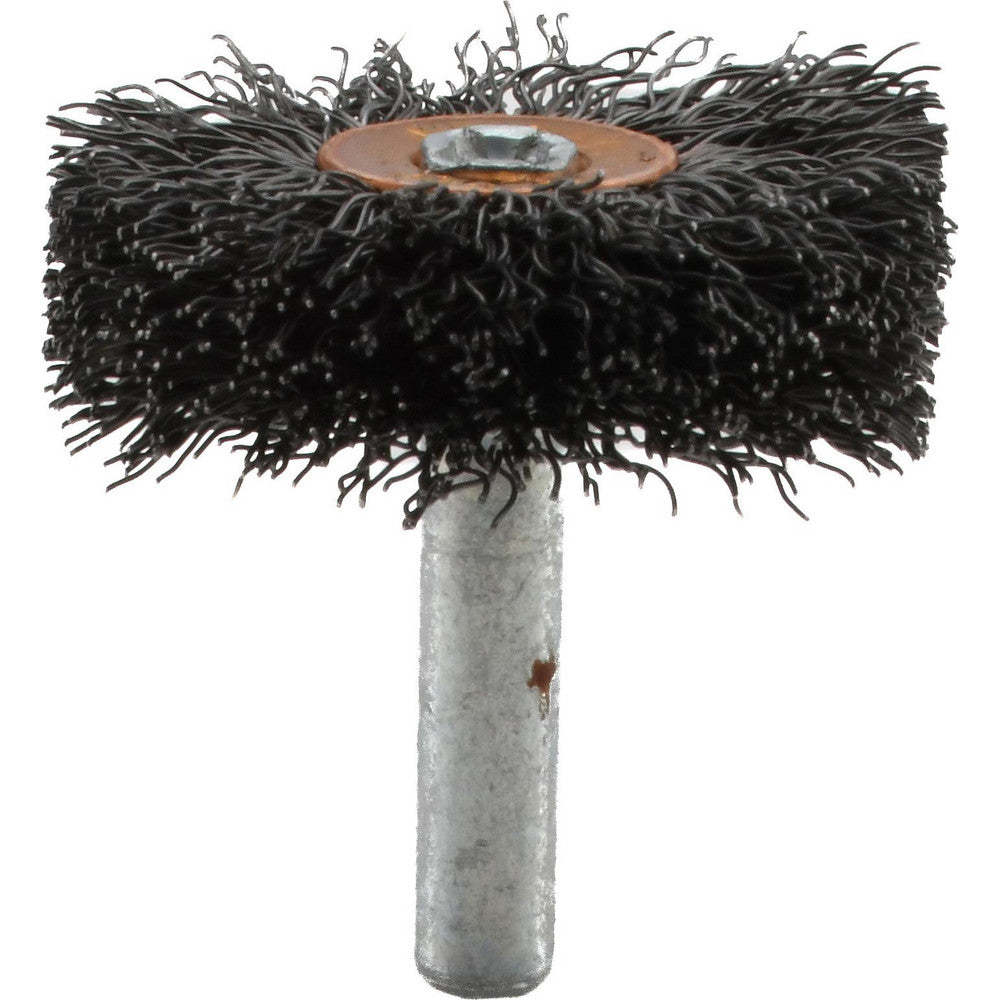 Weiler 90310 Wheel Brush 1-1/2" Wheel Dia, 1/2" Face Width, 0.0118" Wire Dia, Crimped